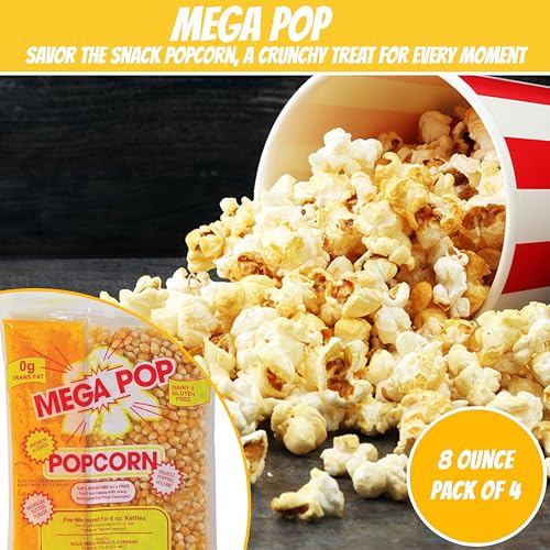 Perfectware popcorn 8oz 4-pack bags inside ready to pop.