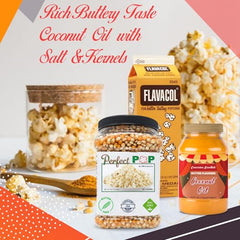 Perfectware Popcorn Kit butter-flavored oil adds rich aroma for popcorn.