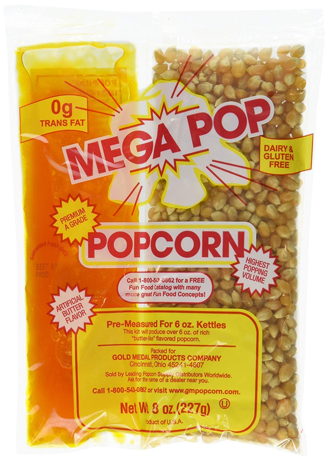 Perfectware popcorn portion pack display at a snack station.