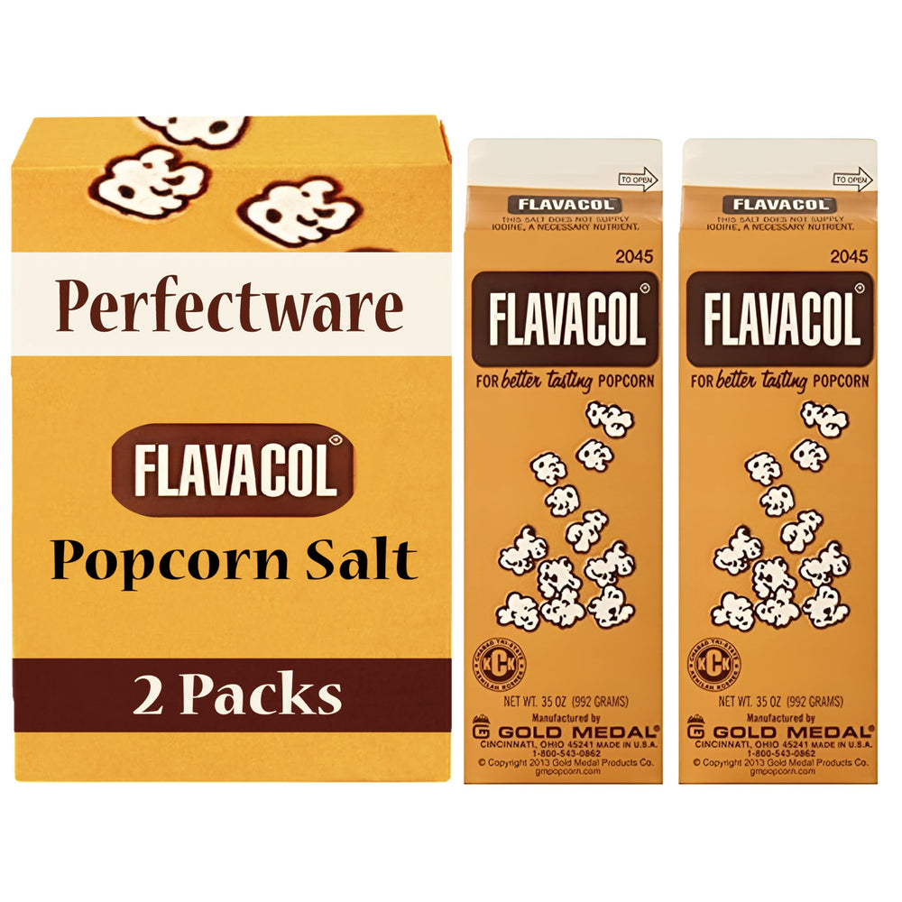 Perfectware PW Flavacol 2CT popcorn seasoning for cinema-style movie nights.