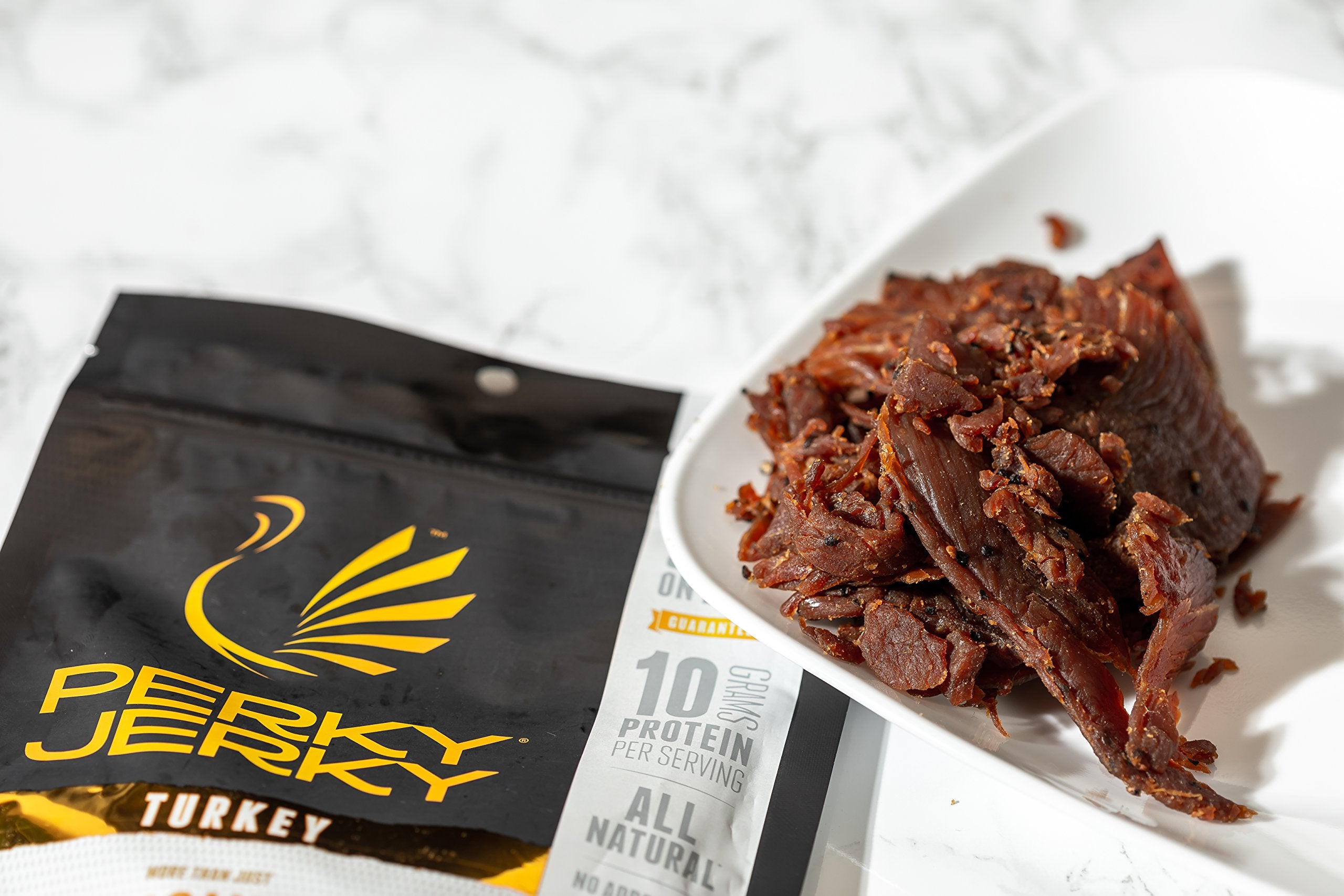 Perky Jerky gluten-free perfection implies accessible snack for gluten-free diets.
