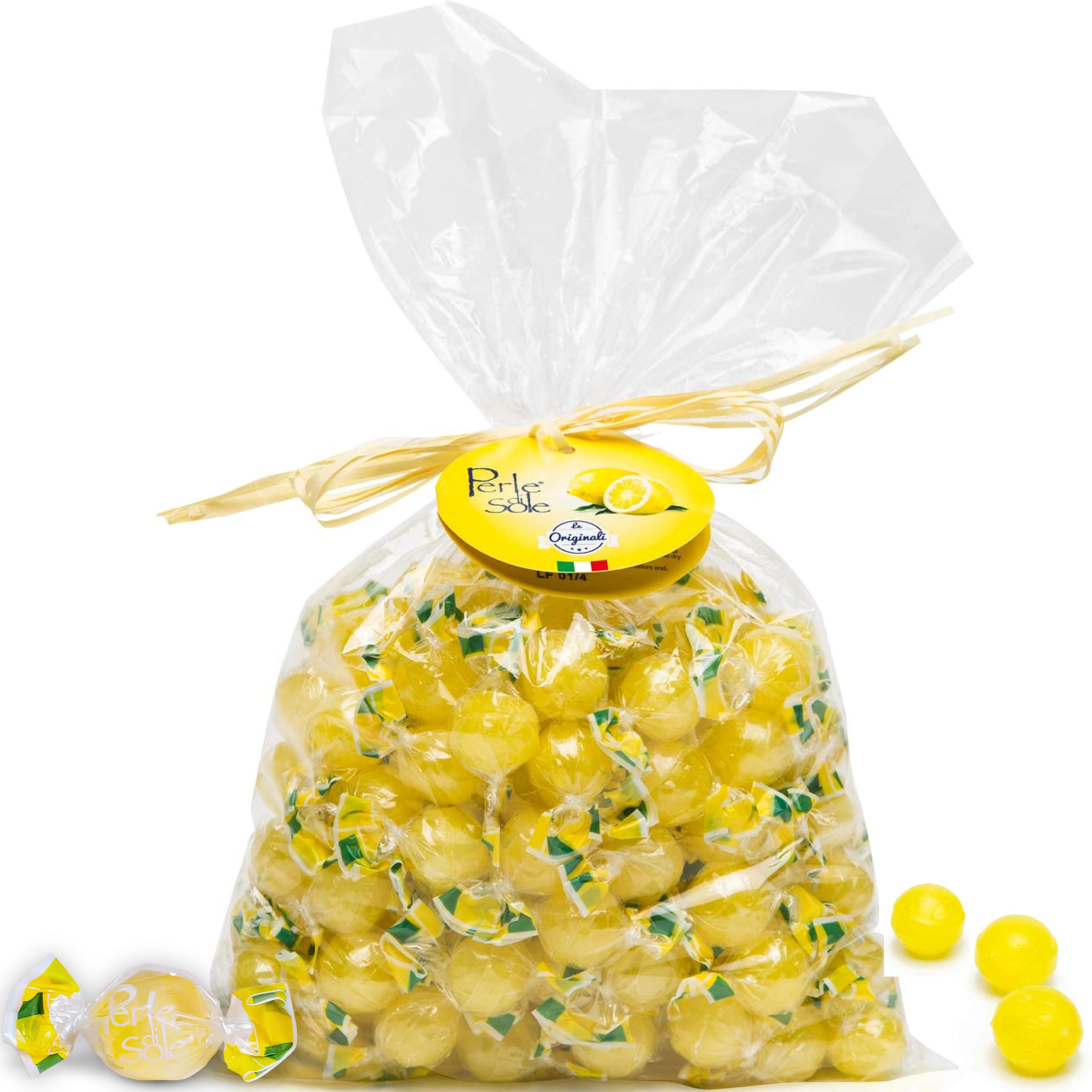 Perle di Sole Lemon Drops bottle – vibrant Italian citrus treat, perfect for gifting