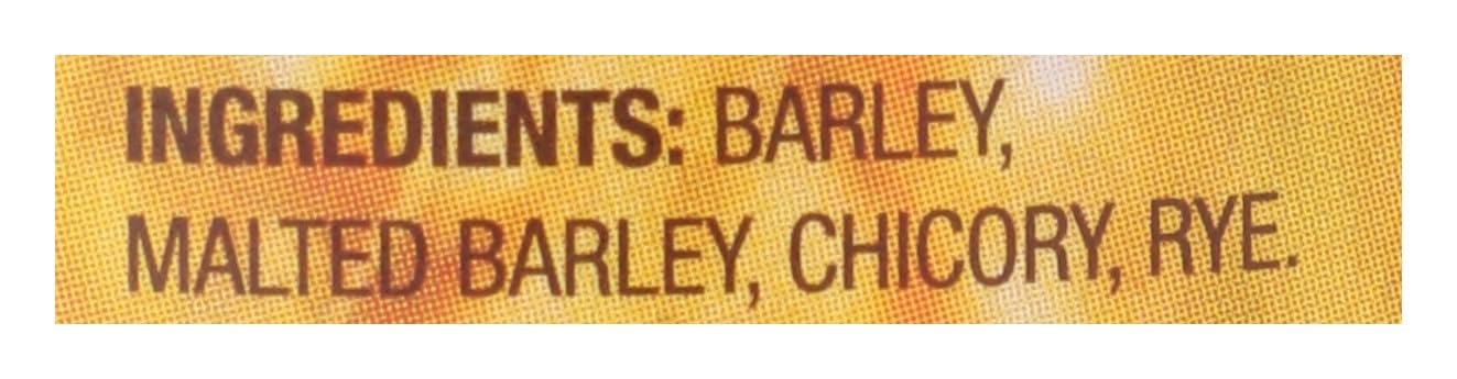 Close-up of Pero ingredients highlighting malted barley and chicory for natural flavor.