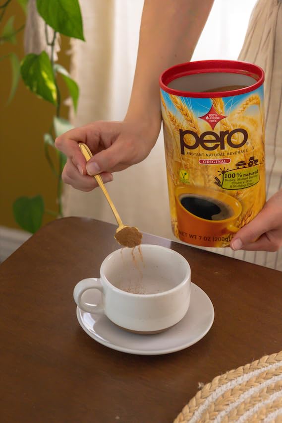 Pero instant natural beverage front label highlights simple, natural ingredients