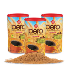 Pero Instant Natural Beverage pack of 3 canisters ready for daily caffeine-free sipping.