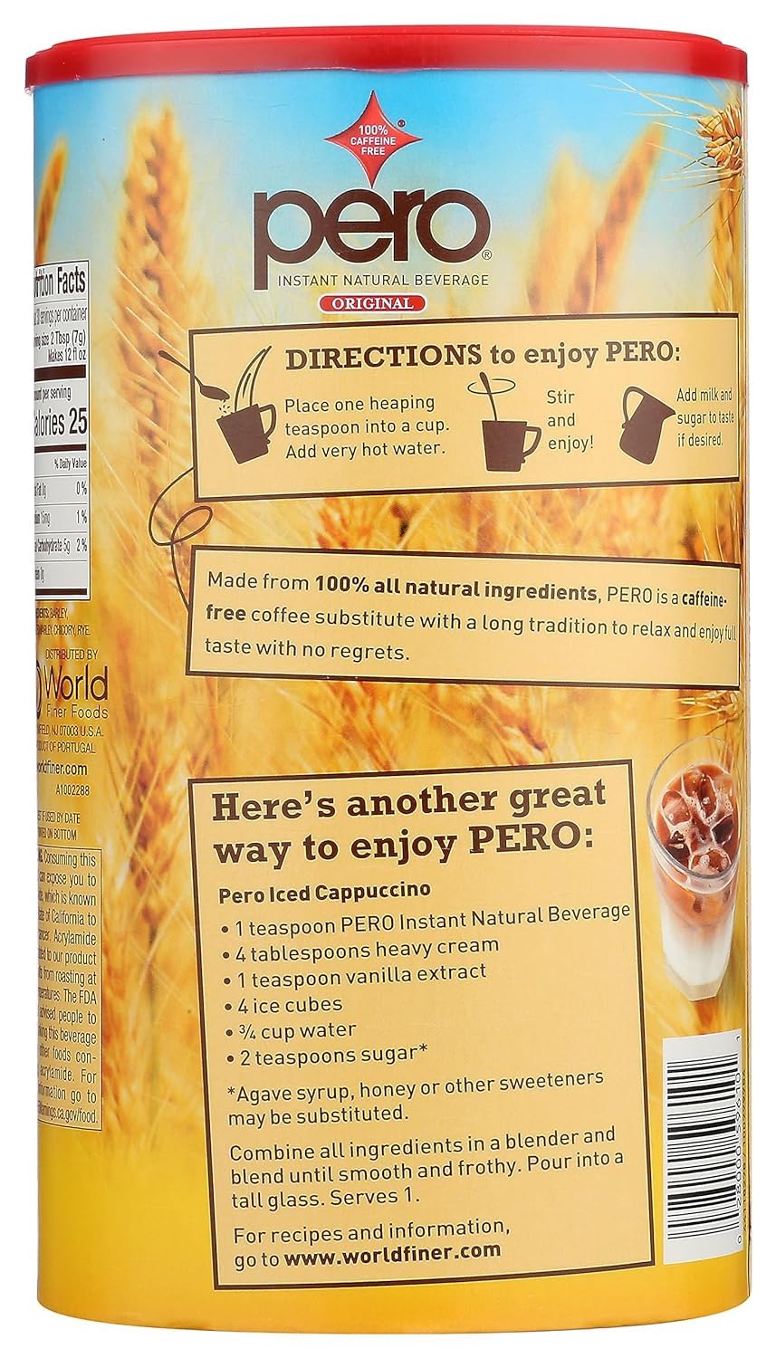 Pero pack-friendly canisters ready to enjoy a comforting moment at home.
