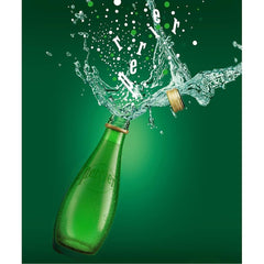 Perrier pack of 12 on kitchen shelf for easy hosting