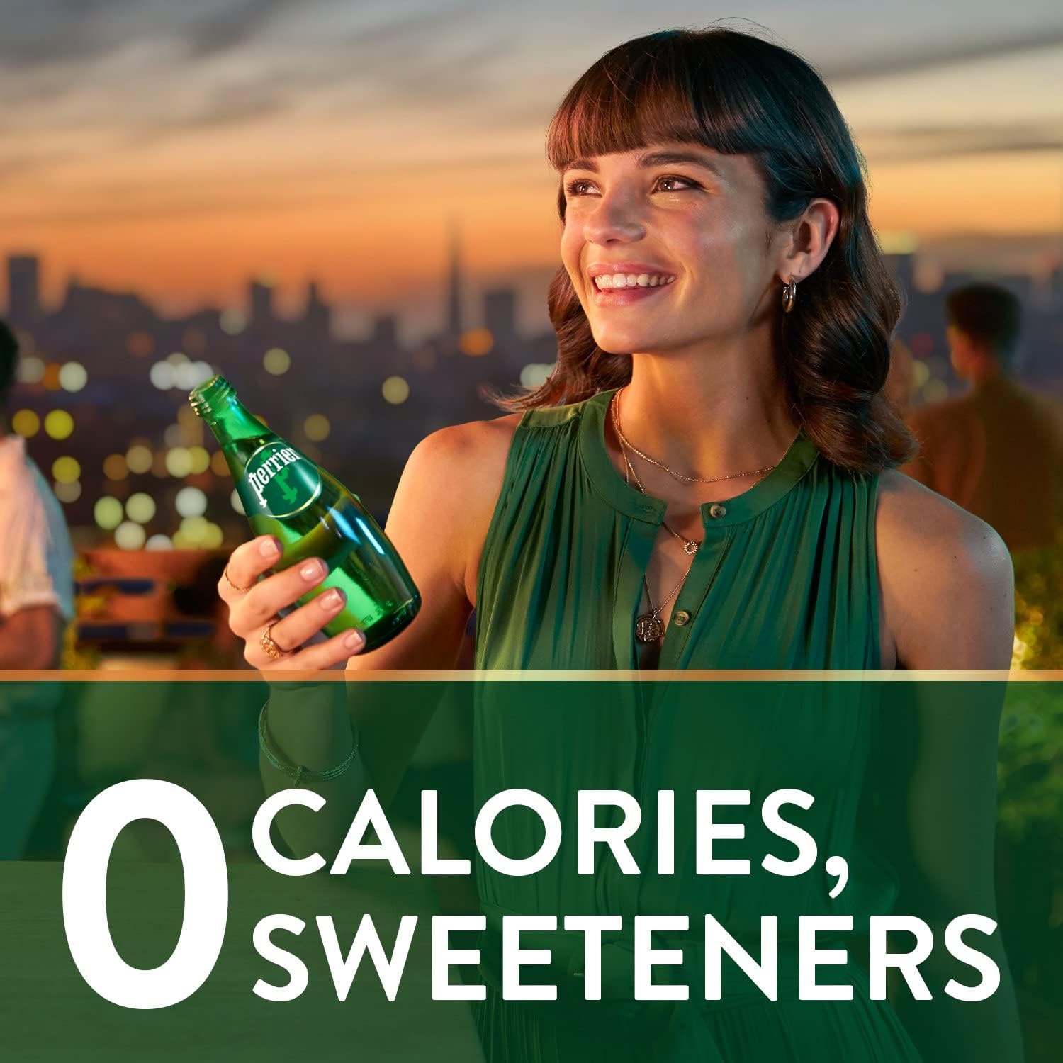 Perrier served on a table with glass, refreshing option for guests