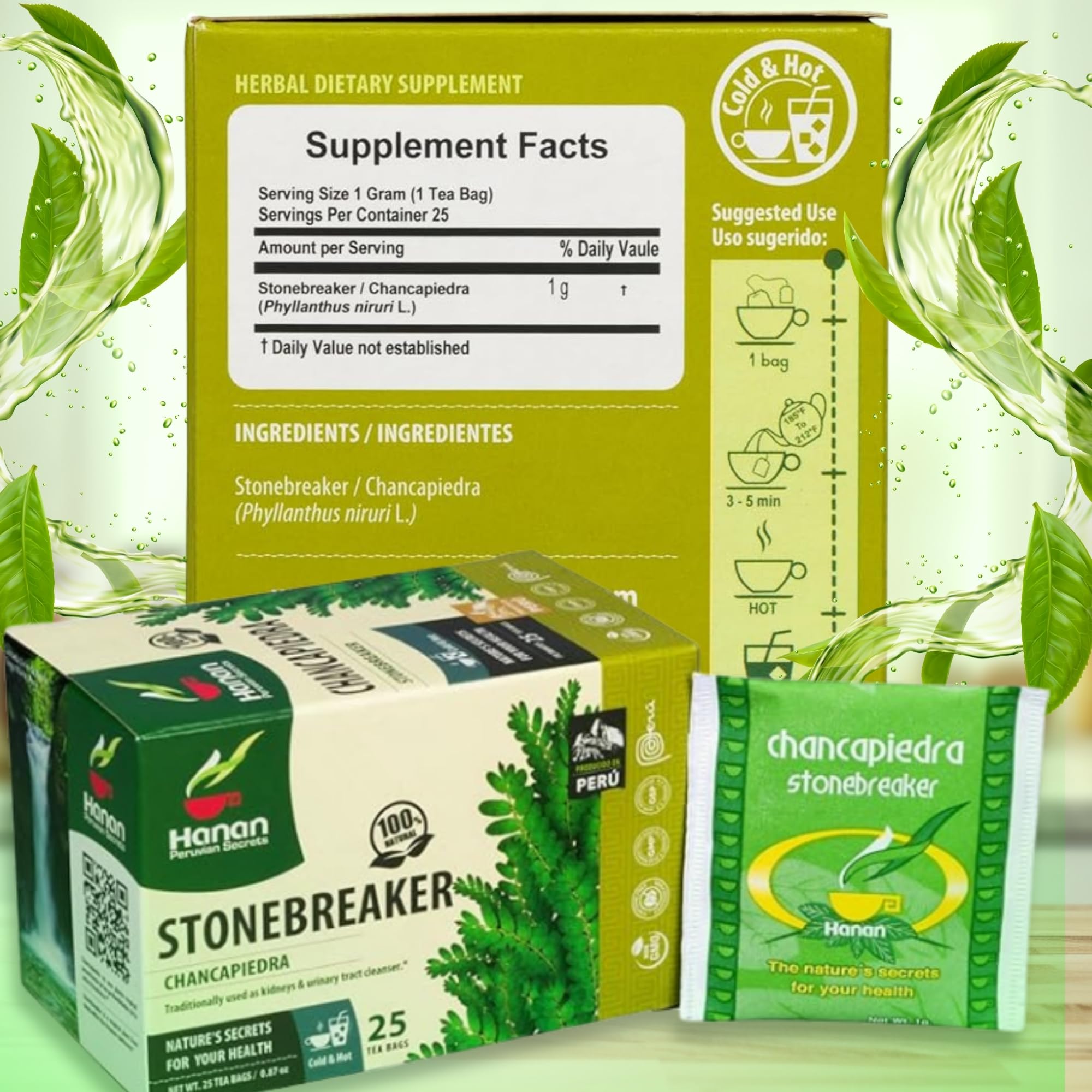 Hanan tea highlights wild-grown leaves and additive-free sourcing.