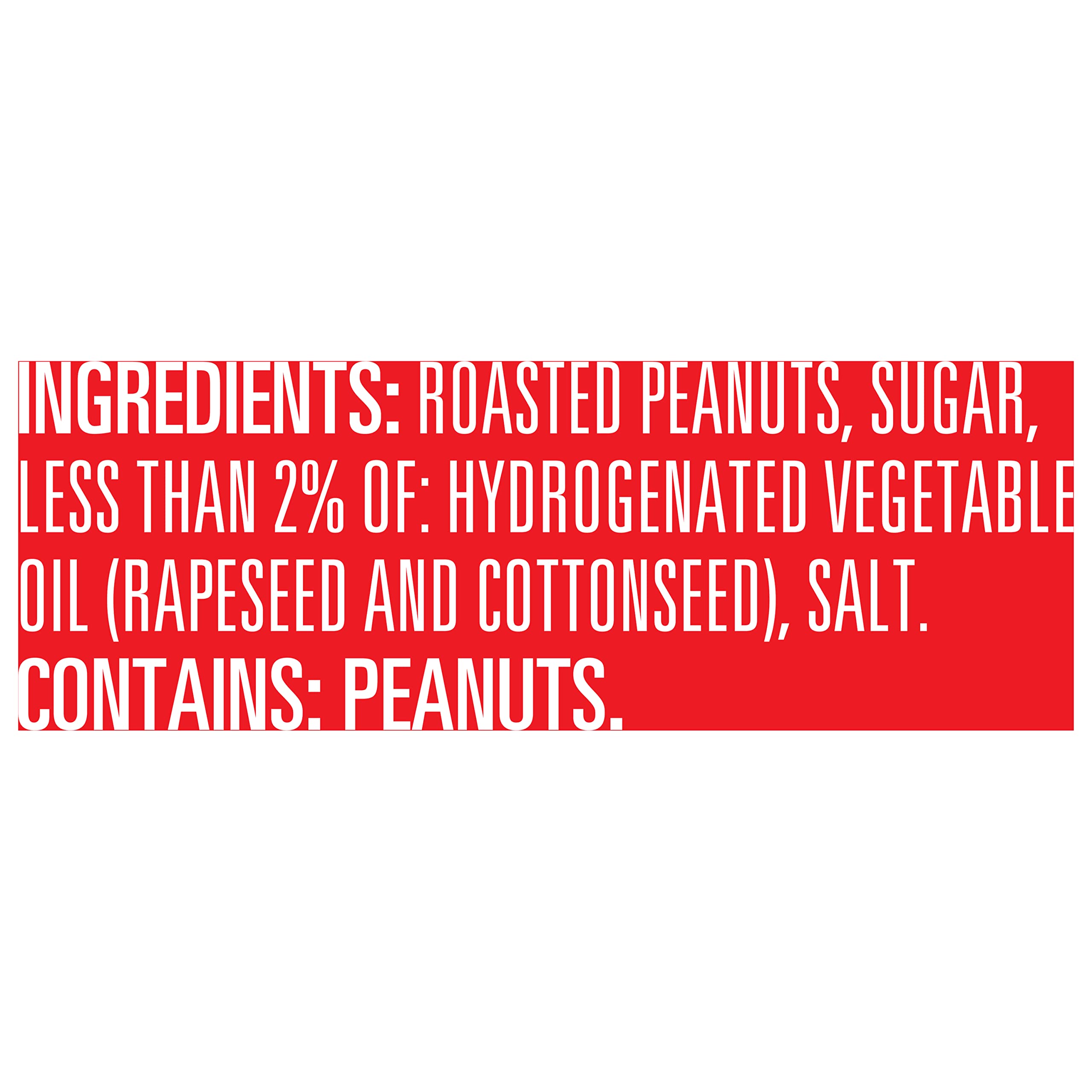 Peter Pan gluten-free peanut butter label highlighting clean ingredients