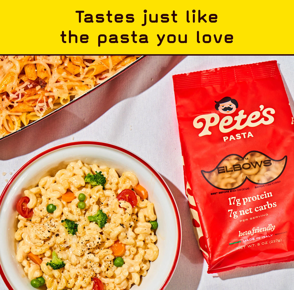 Pete's Pasta al dente texture highlights slow-drying production.