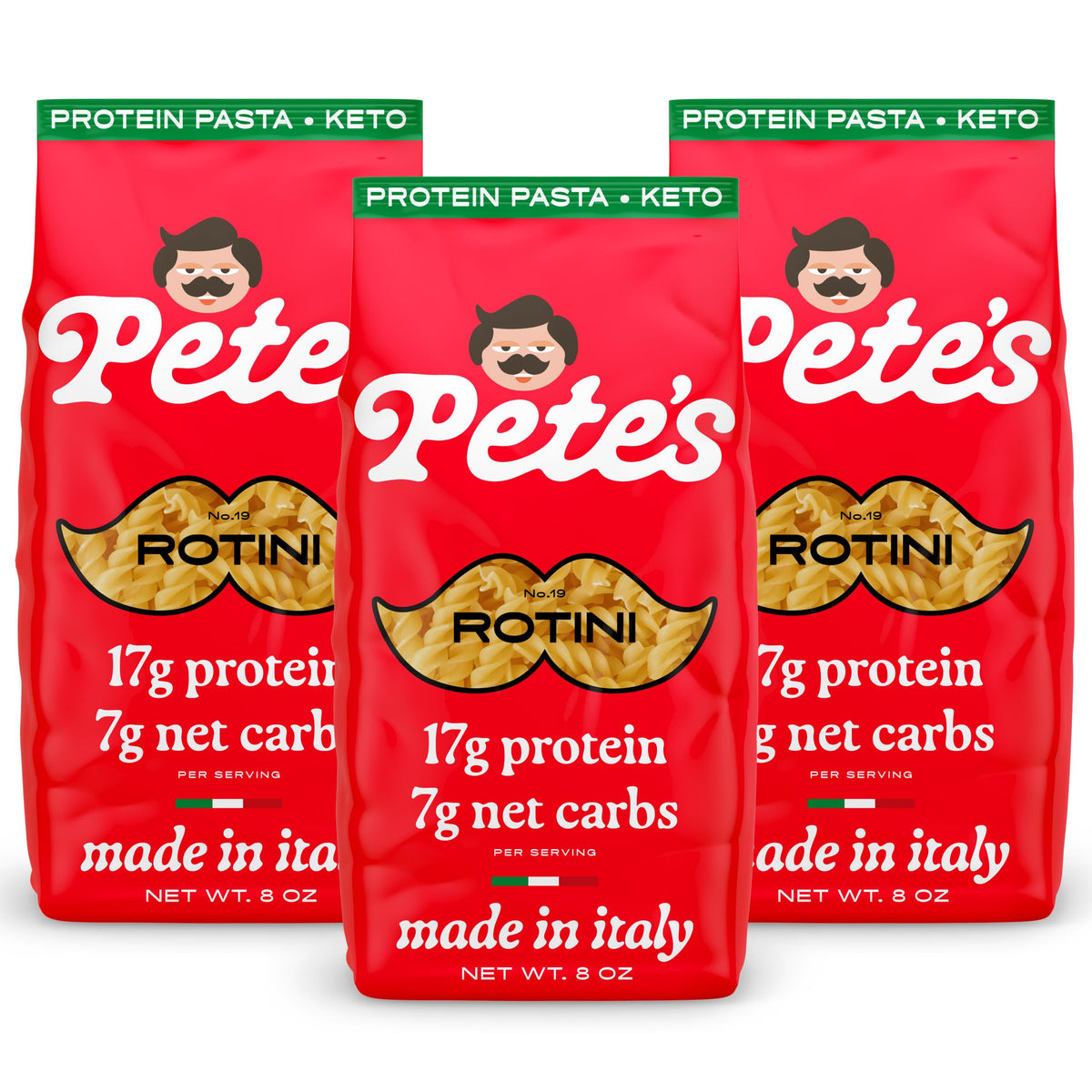 Pete's Pasta rotini Italian-made pasta with authentic al dente texture.
