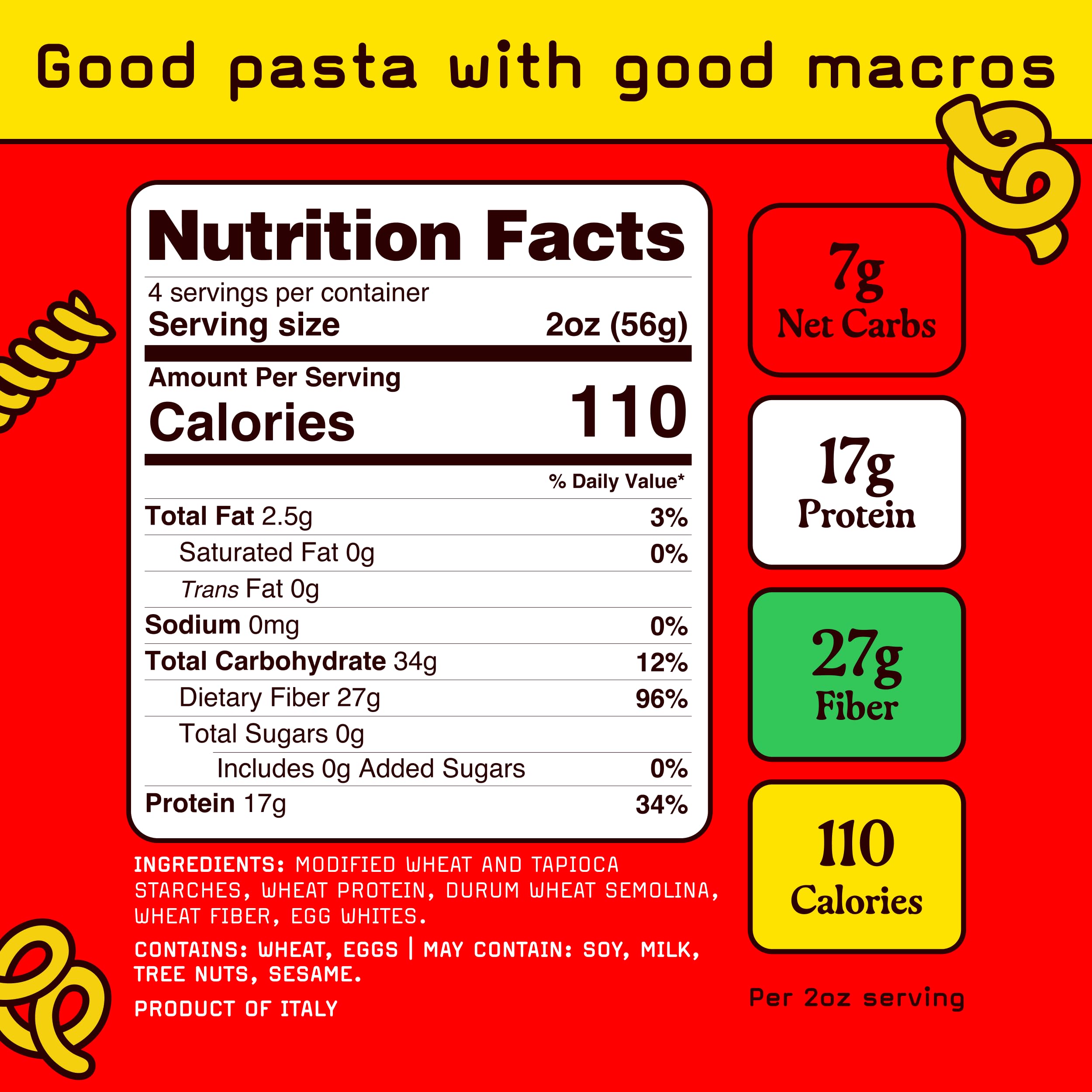 Pete's Pasta rotini low-carb protein pasta ideal for quick weeknight dinners.