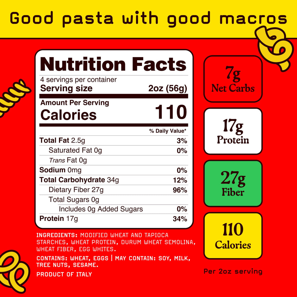 Pete's Pasta rotini low-carb option for keto-friendly meals.