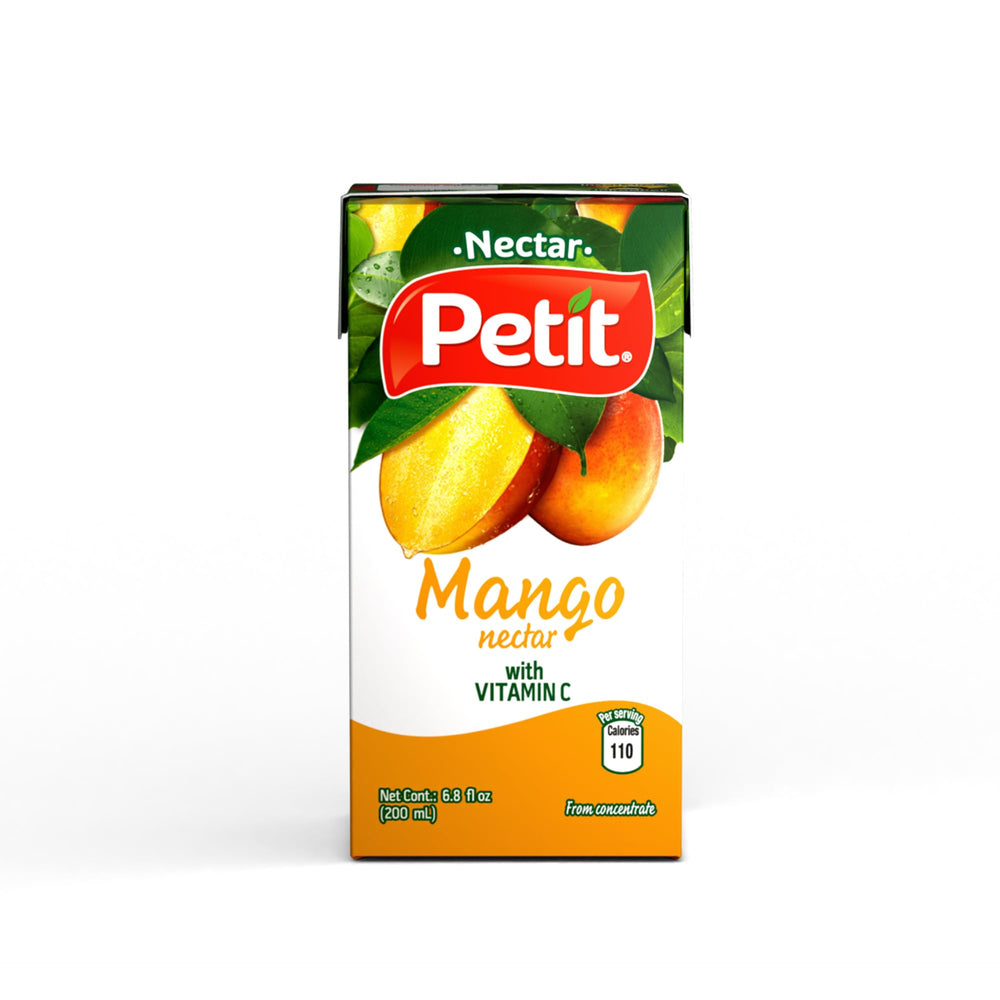Petit Mango Nectar ingredients close-up with mango puree.