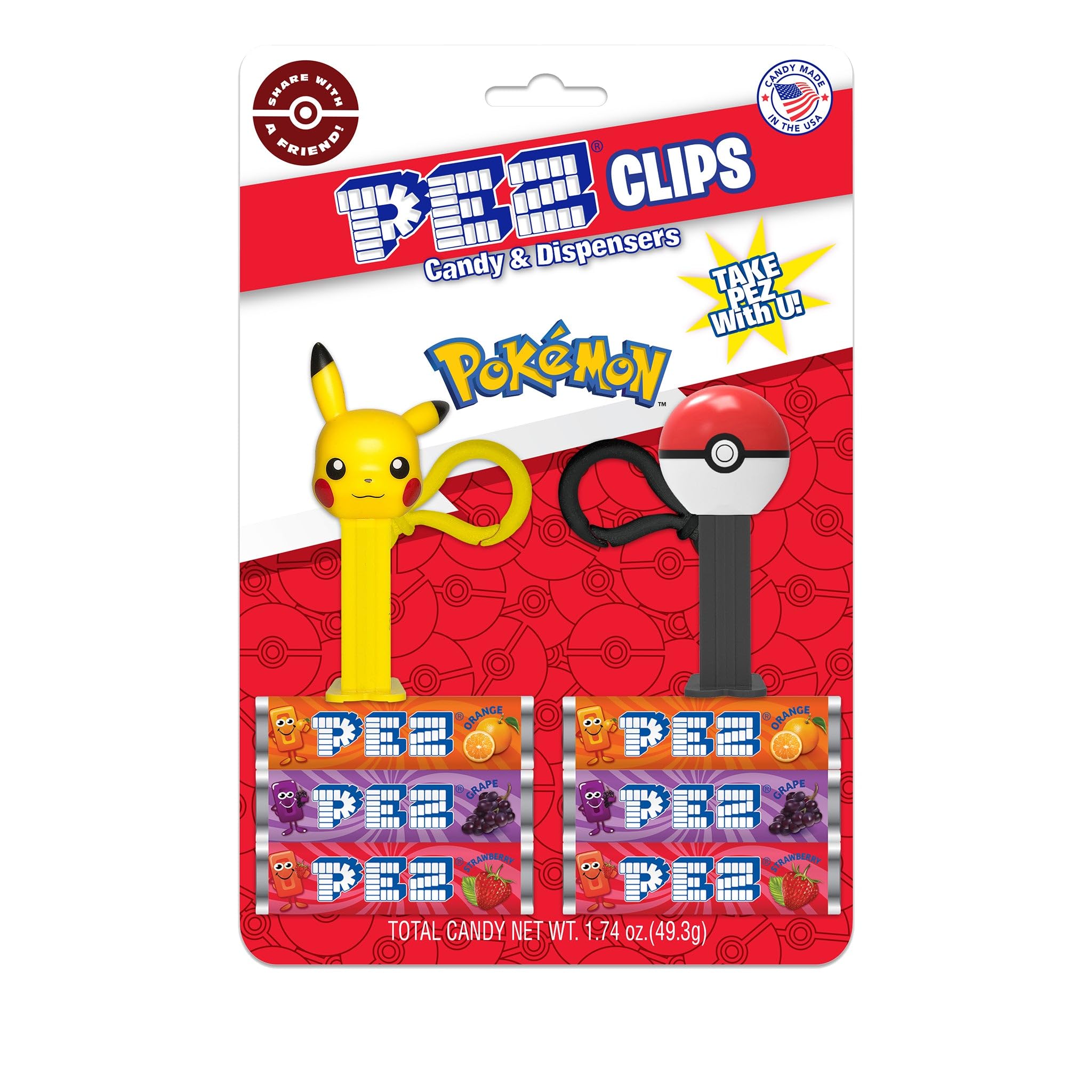 PEZ Clips six refills included for quick candy breaks on the go.
