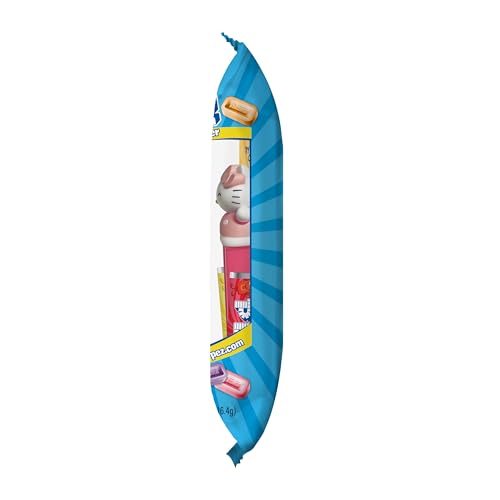 PEZ Hello Kitty dispenser close-up showing iconic character face and charm, great for collectors.