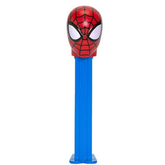 PEZ Spider-Man candy dispenser in hero pose, a fun Marvel accessory for kids.