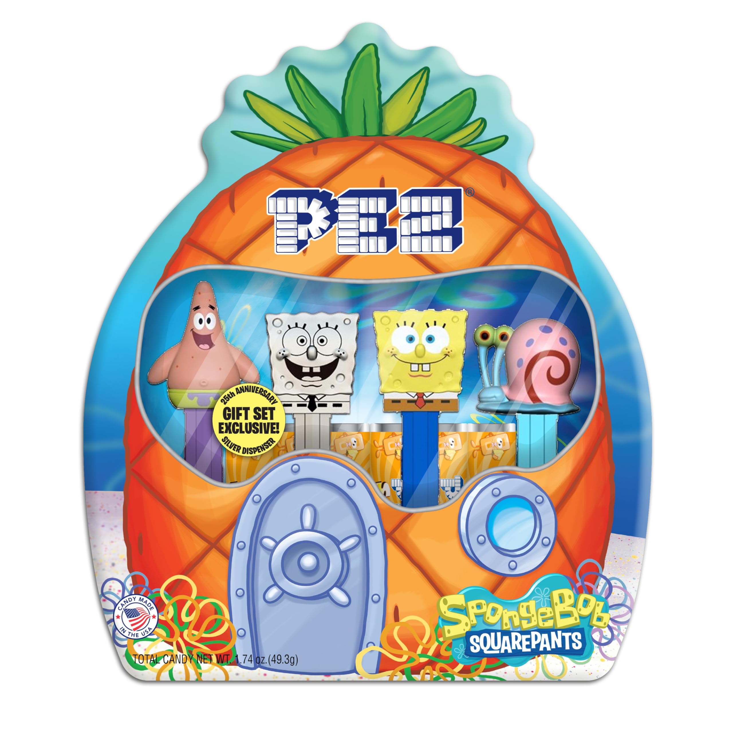 PEZ SpongeBob smiling dispenser ready for playful snacking moments