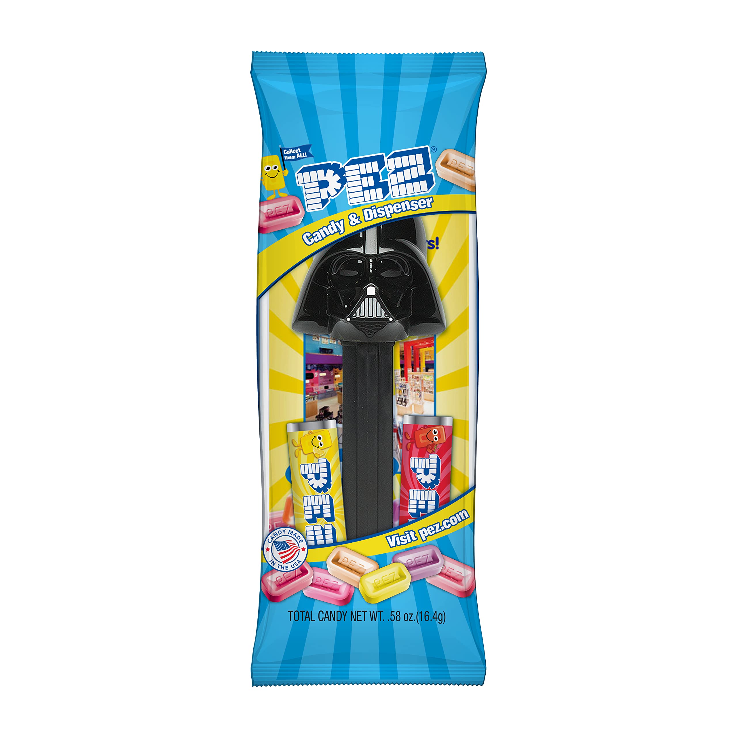 PEZ Star Wars two candy refills included for quick snacking.