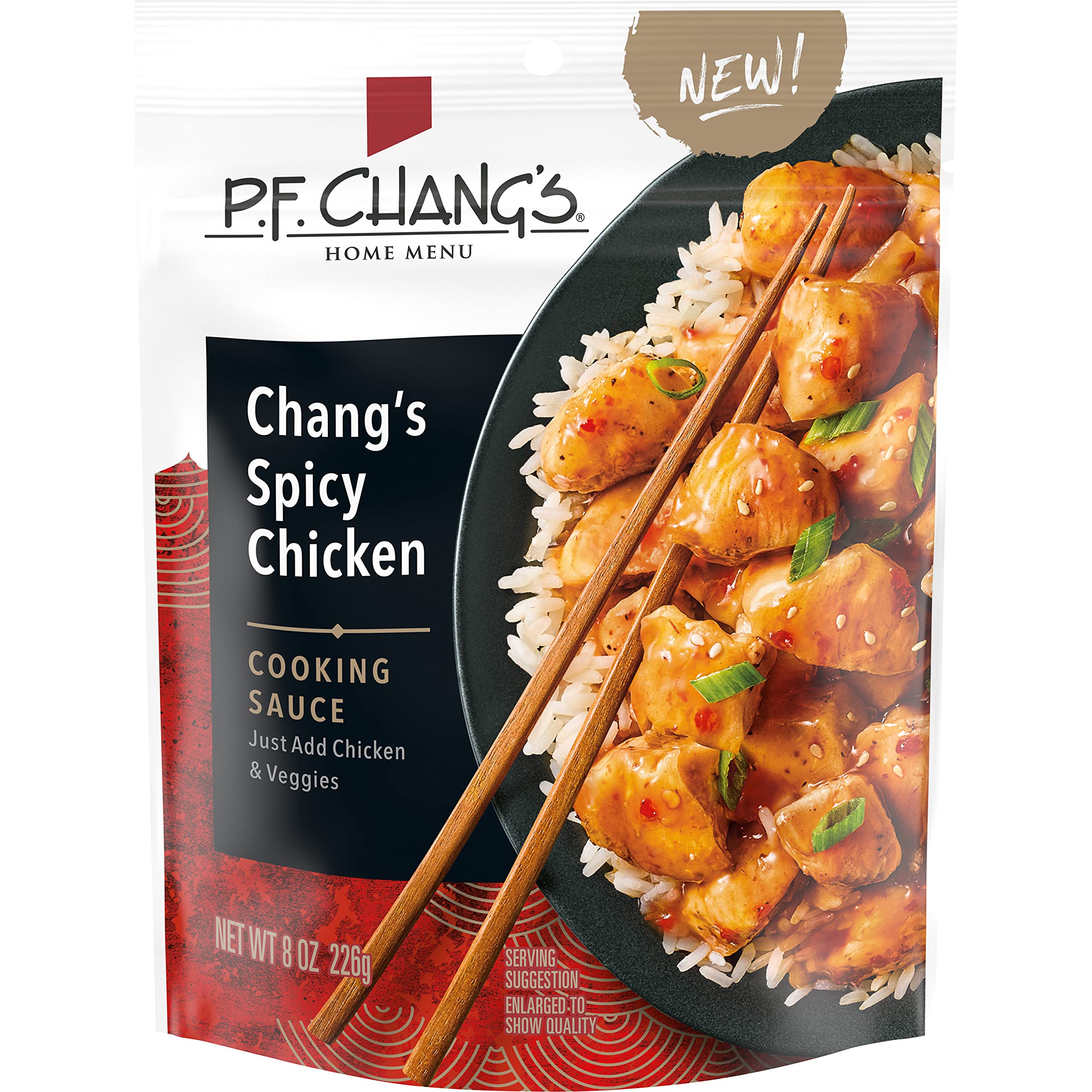 P.F. Chang's Home Menu Spicy Chicken Sauce bottle ready to boost weeknight flavors.