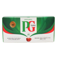 PG Tips Black Tea square bag release delivers balanced flavor.