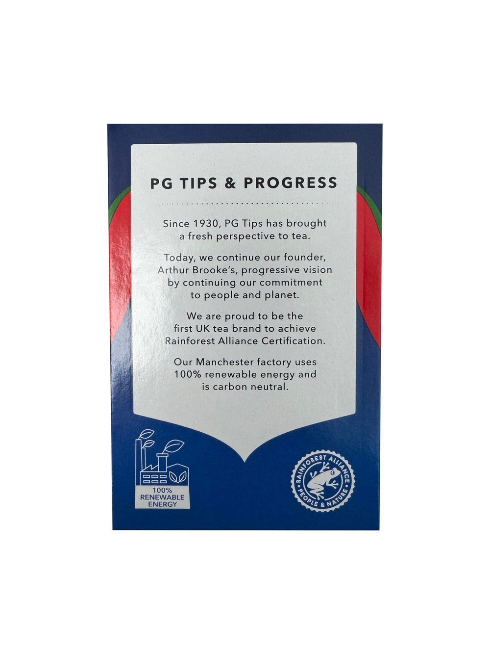 PG Tips decaf tea packaging on shelf highlighting value and convenience.
