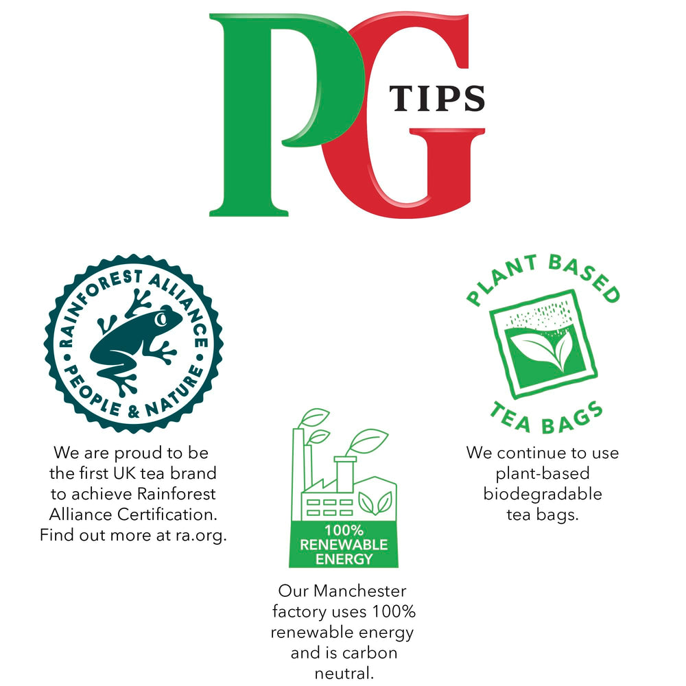PG Tips loose-leaf tea from England highlights heritage and trusted quality.