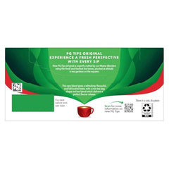 PG Tips Original tea bag new shape delivering cleaner release and richer taste.