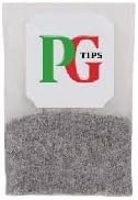 PG Tips packaging highlights UK blend heritage for reliable flavor.