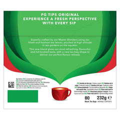 Square PG Tips tea bags designed for optimal water flow and richer infusion.