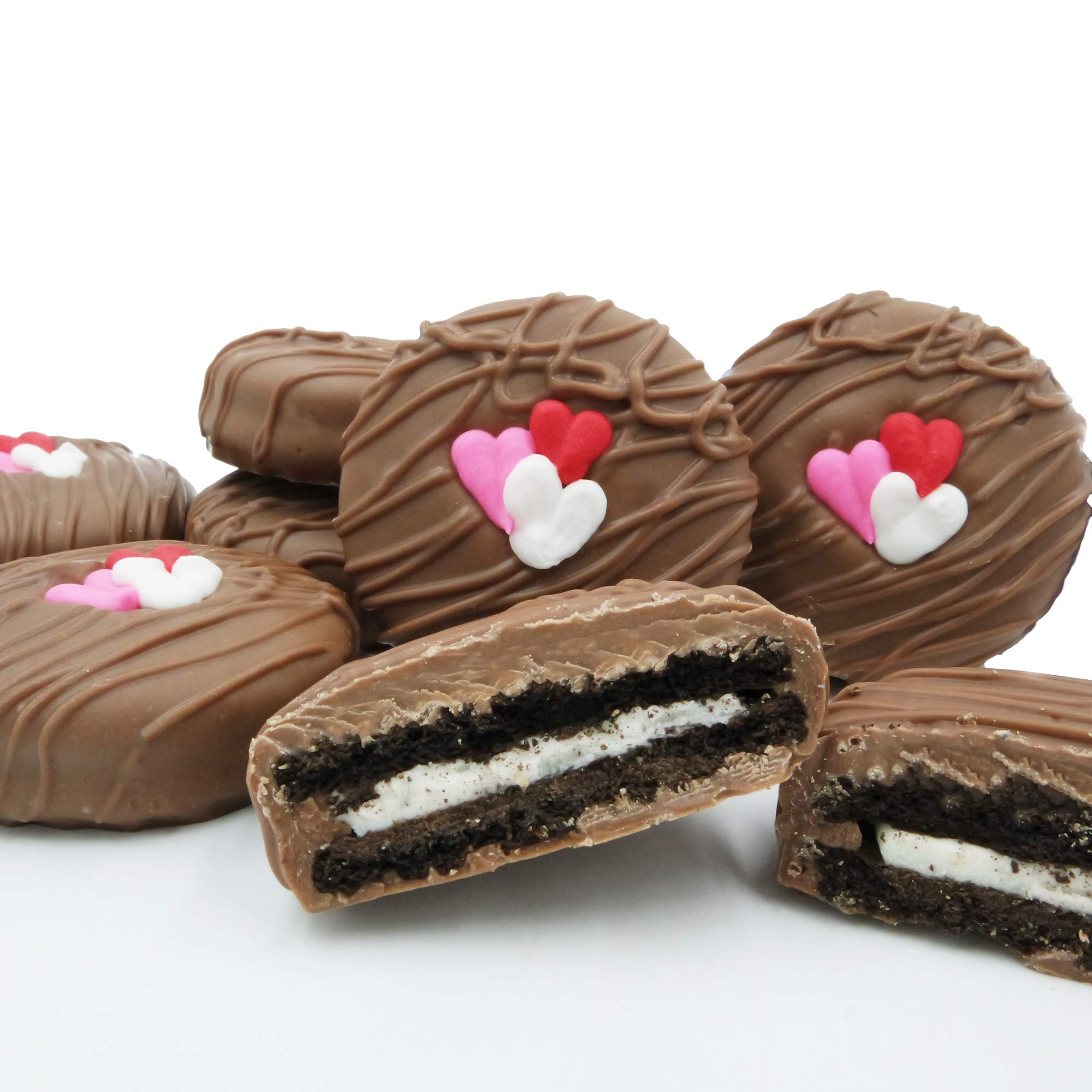 Philadelphia Candies heart-decorated OREO cookies in gift box, ideal Valentine’s treat
