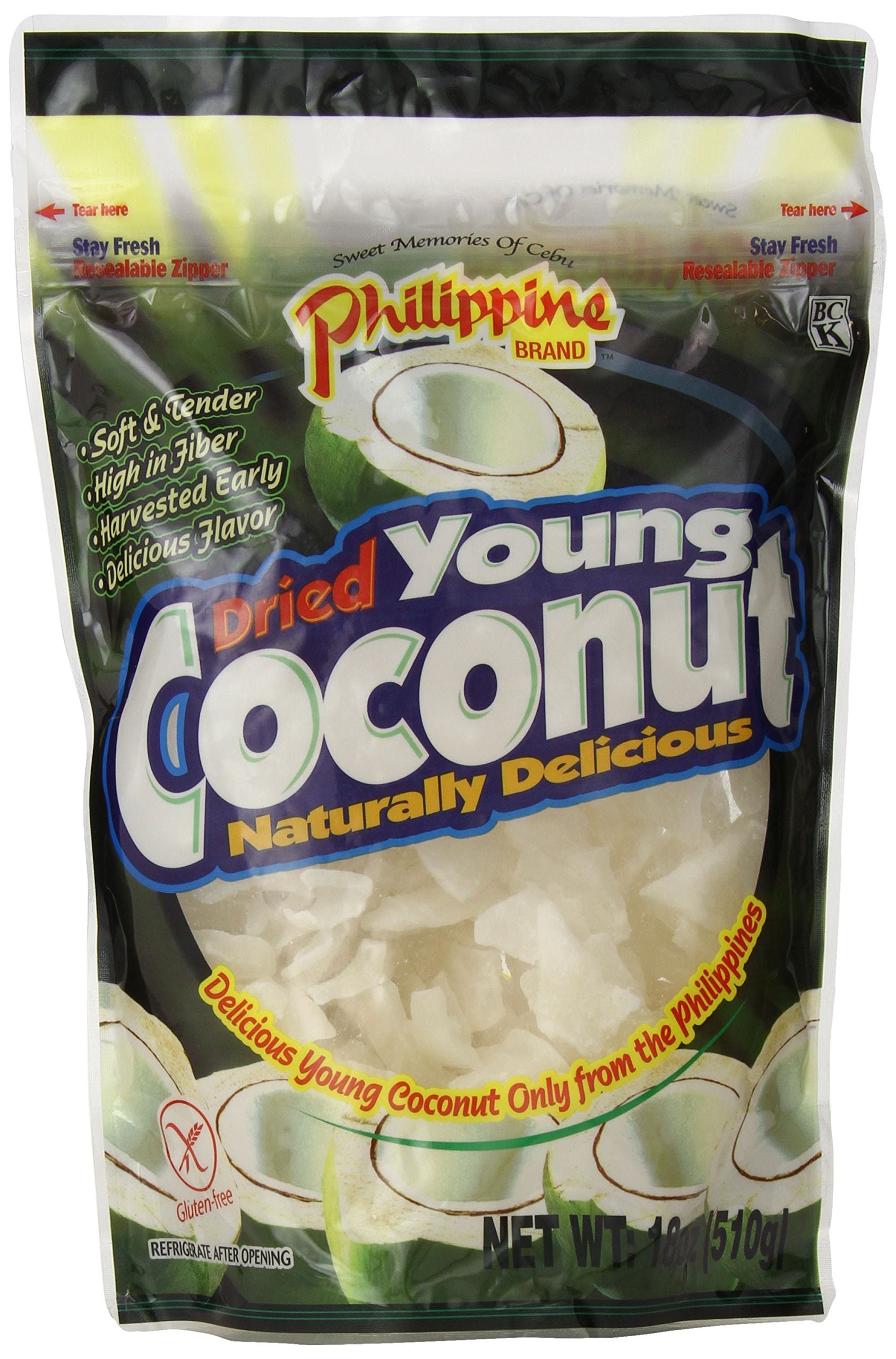 Philippine Brand Dried Young Coconut Snacks – bite-sized coconut slices perfect for on-the-go snacking.