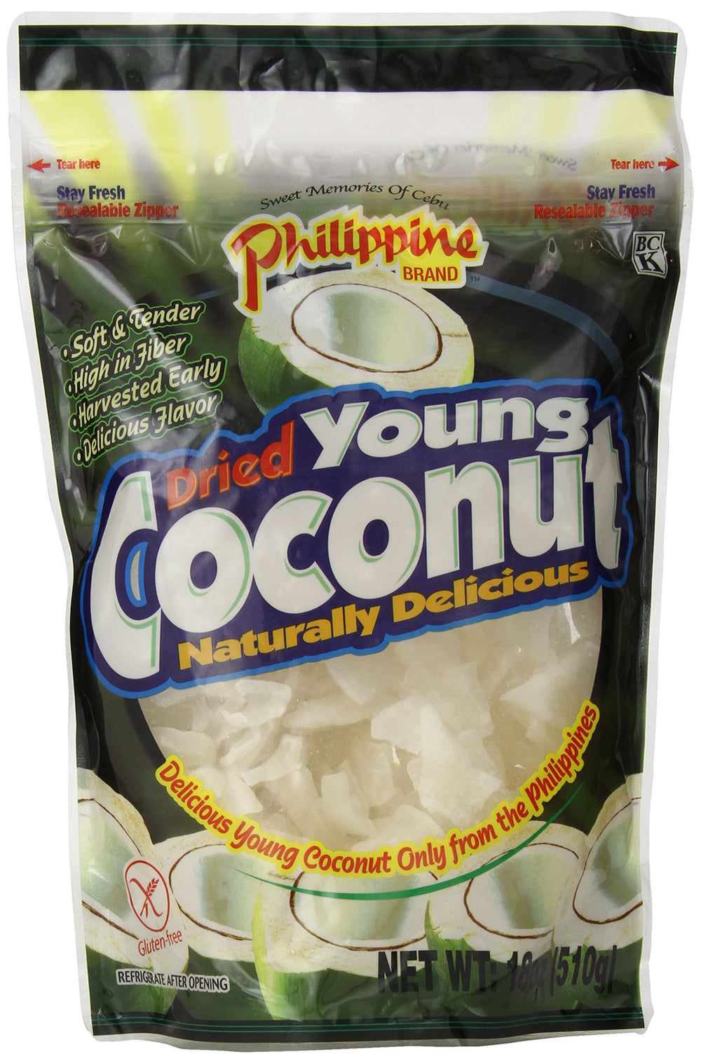 Philippine Brand Dried Young Coconut Snacks – bite-sized coconut slices perfect for on-the-go snacking.