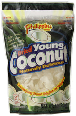 Philippine Brand Dried Young Coconut Snacks – bite-sized coconut slices perfect for on-the-go snacking.