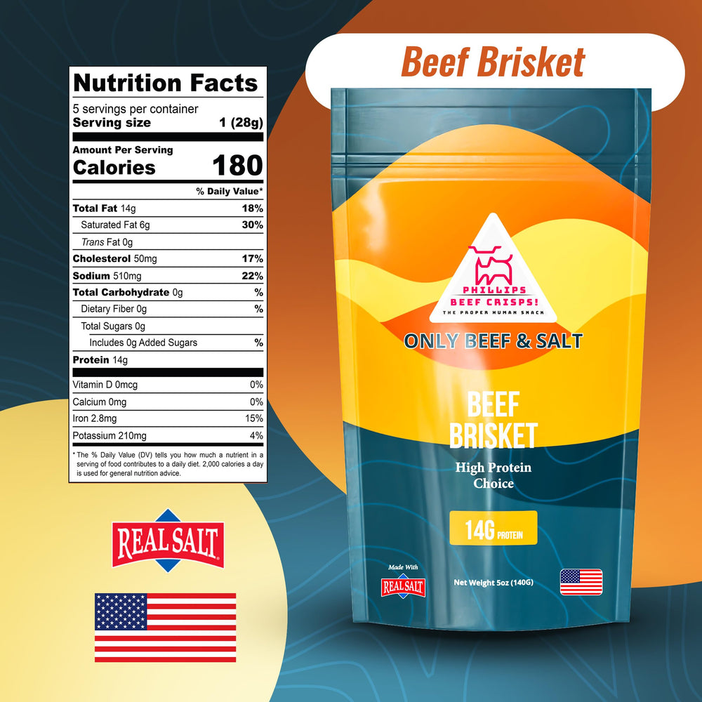 Phillips Beef Crisps ready for hiking or travel snacking.