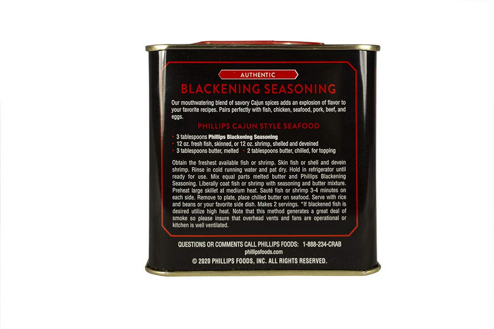 Phillips' Blackening Seasoning in a restaurant-use setup inspiring home cooks
