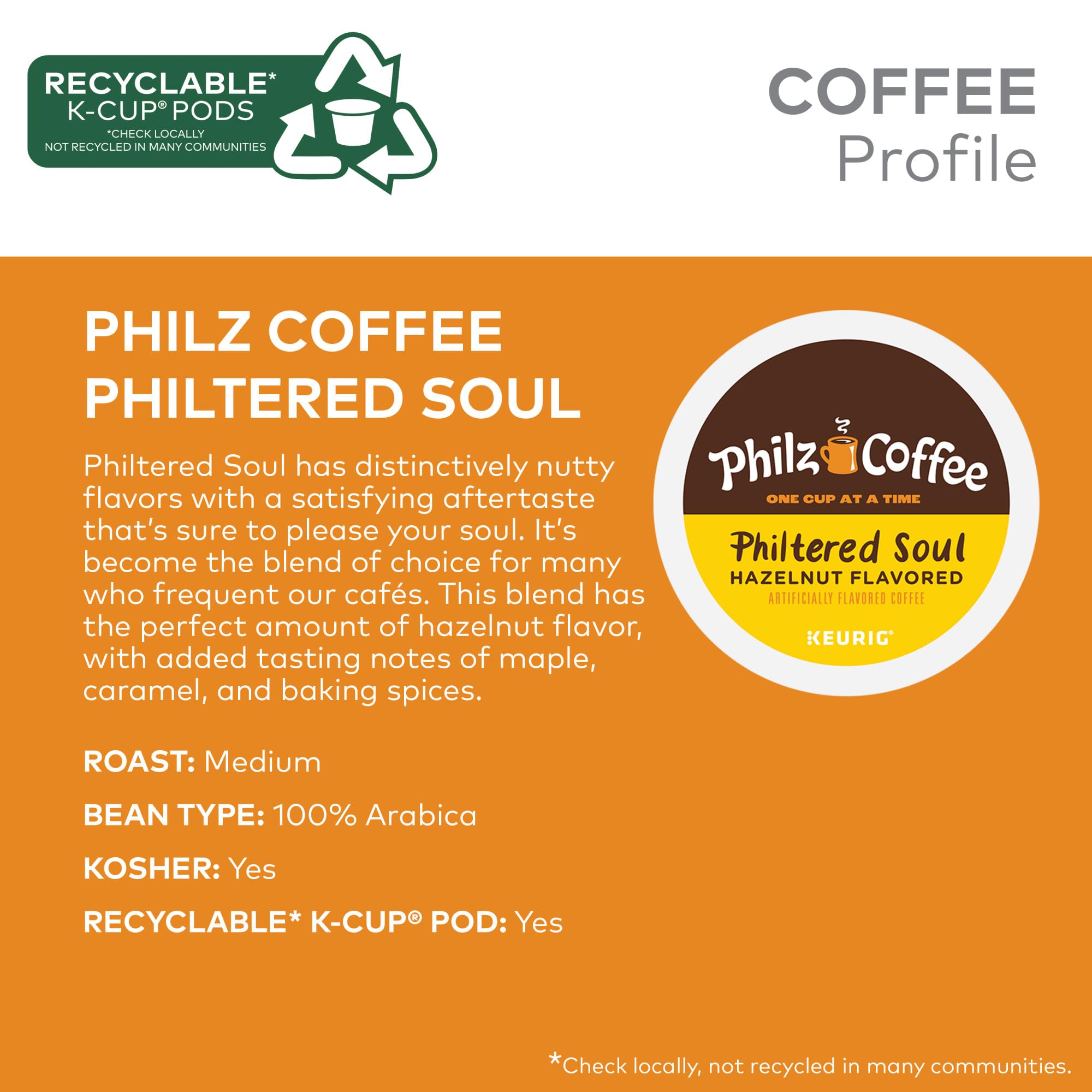 Steaming cup with Philz Philtered Soul K-Cup pod aroma in the air.