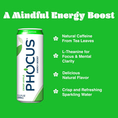 CLEAR CUT PHOCUS 12-pack cans on shelf for convenient on-the-go energy