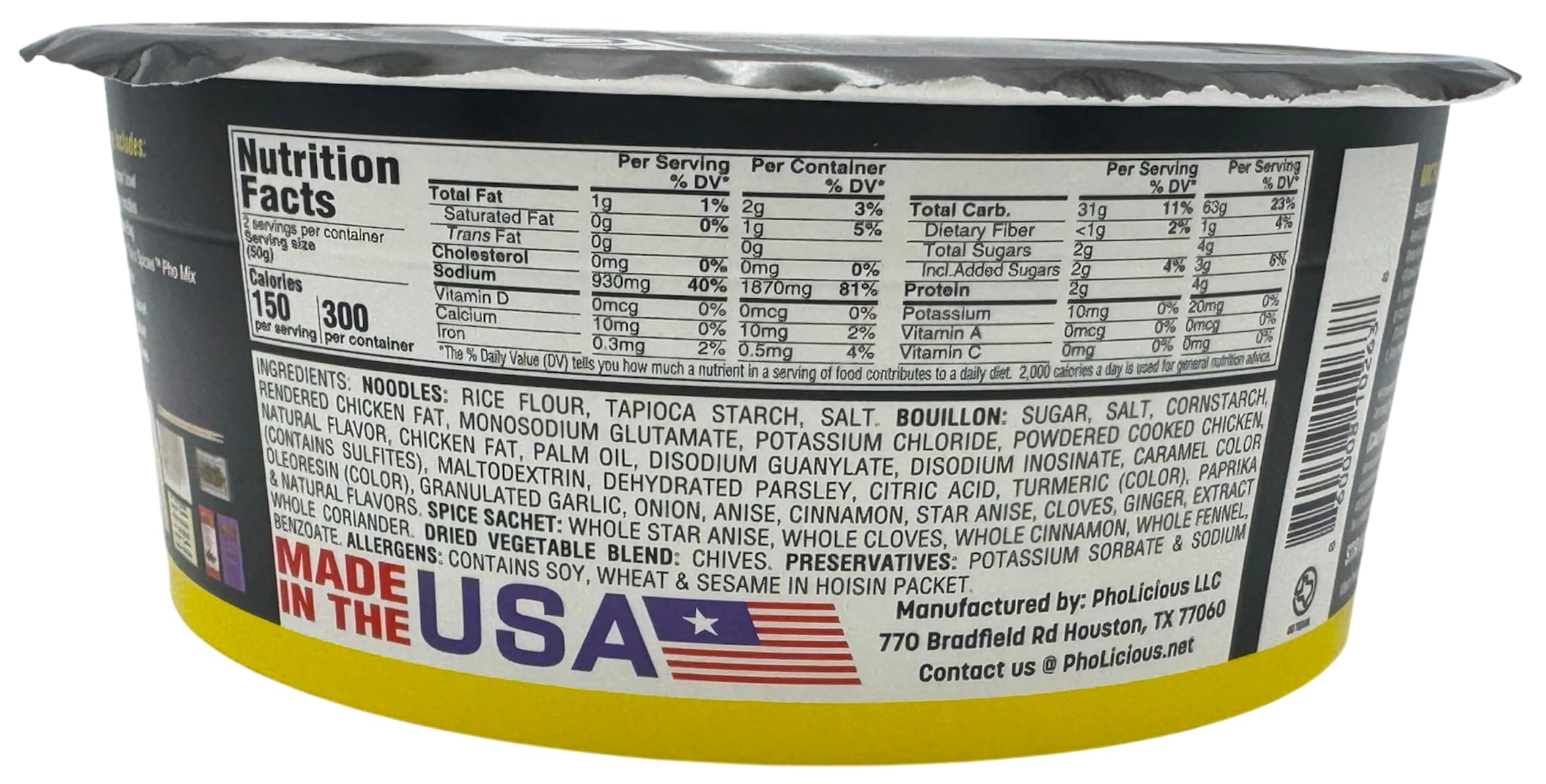 PhoLicious broth seasoning pack for rich flavor at home