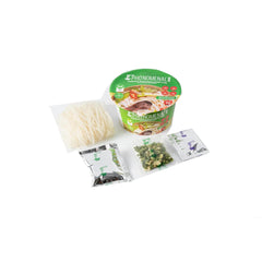 Pho'nomenal broth closeup, rich flavor for quick meals.