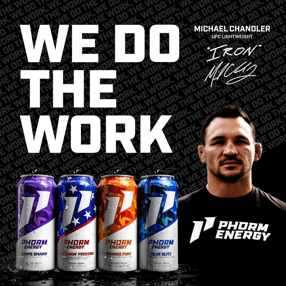 PHORM ENERGY Orange Fury ingredients panel highlights electrolytes and B vitamins