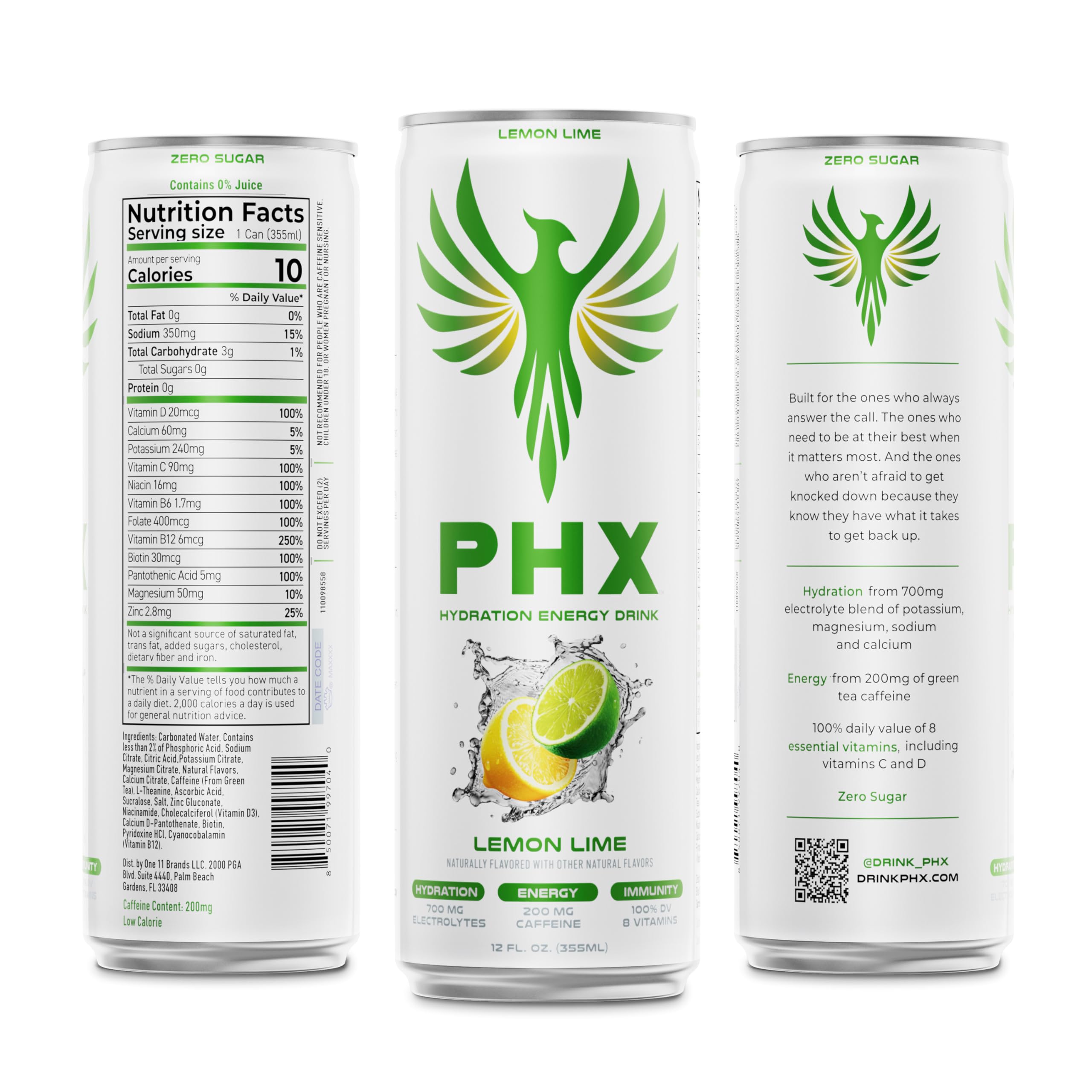 PHX Hydration Energy Drink 12-pack box display for convenient stocking and sharing.