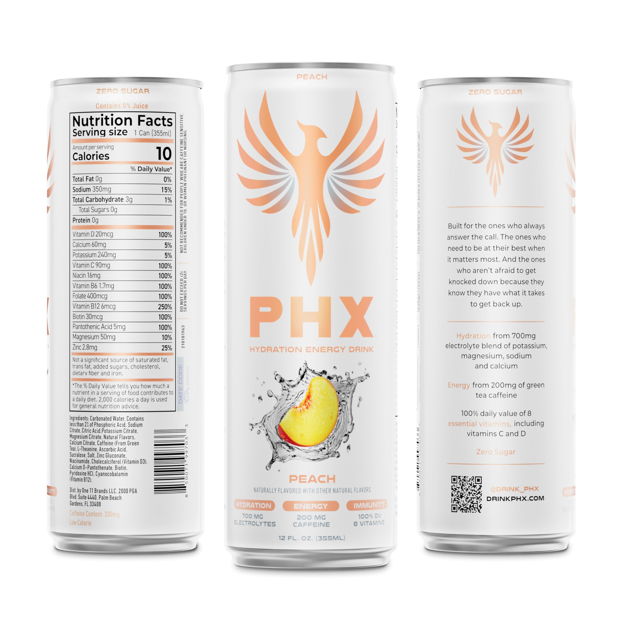 PHX Electrolyte blend graphic shows 700mg for daily hydration support