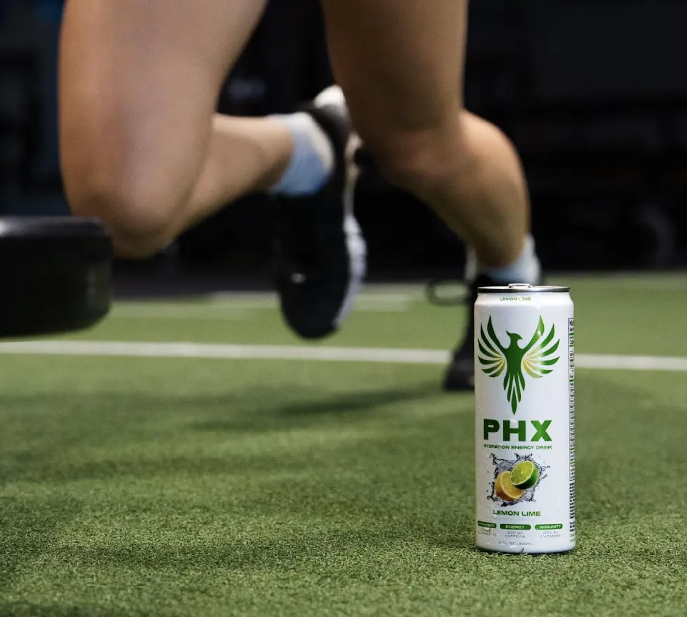 PHX Hydration Energy Drink athlete drinking to convey active hydration.