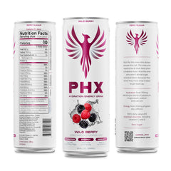 PHX nutrition panel highlights electrolytes and vitamins on label