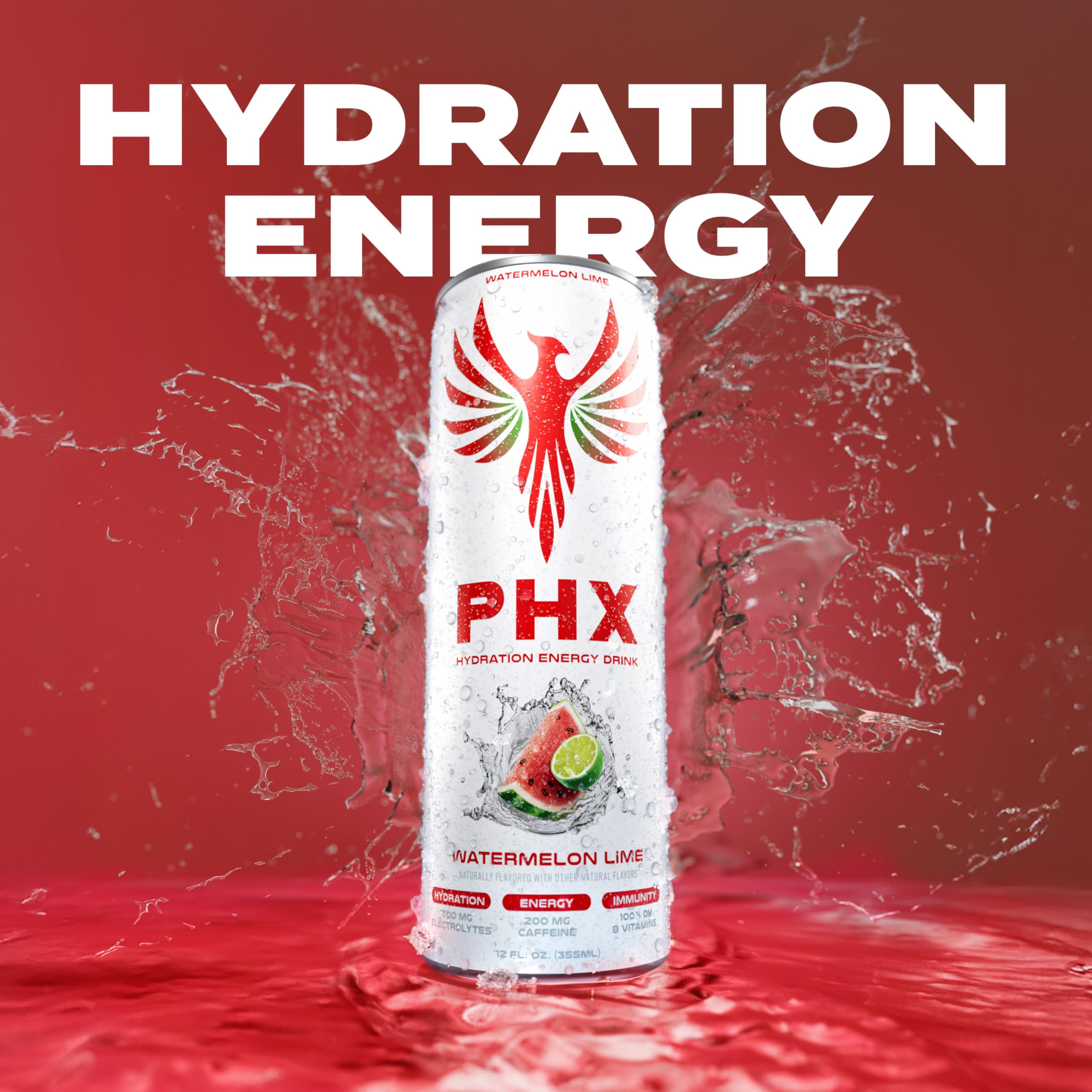 PHX can beside a gym bag for on-the-go hydration