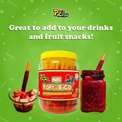 PiCAo tamarindo sticks garnish cocktails for a playful twist.