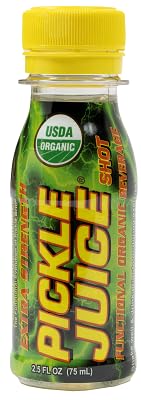 Pickle Juice Sports Shot being poured to illustrate fast acting cramps relief.
