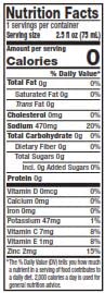 Pickle Juice Sports Shot vitamins close-up highlighting electrolytes and essential minerals.